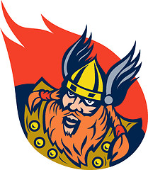 Image showing viking warrior or norse god
