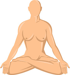 Image showing female human anatomy yoga lotus