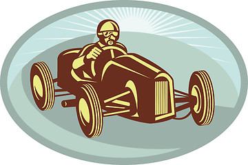 Image showing Race car driver racing