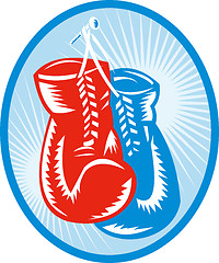 Image showing red and blue boxing gloves