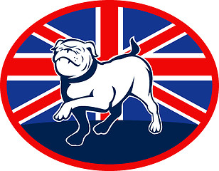 Image showing Proud English bulldog marching