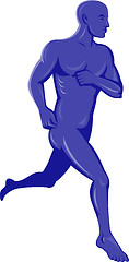 Image showing Purple human male running 