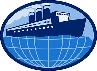 Image showing Ocean liner boat ship 