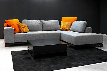 Image showing Grey sofa