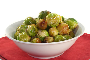 Image showing Roasted brussels sprouts