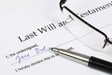 Image showing Last Will