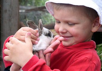 Image showing Boy and Rabbit