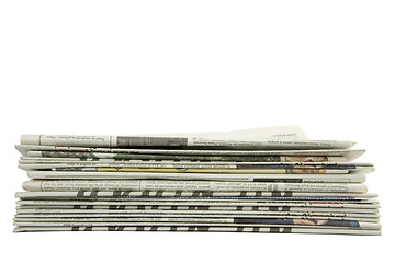 Image showing Pile of old newspapers