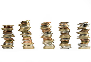 Image showing money coins stacked up