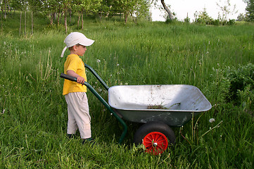 Image showing Kid in Work