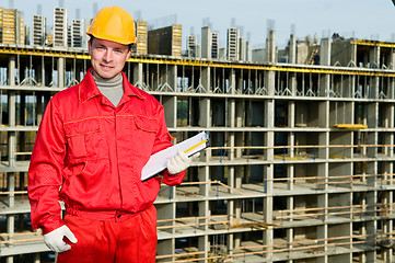 Image showing smiling builder inspector worker