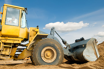 Image showing wheel loader over blue sky