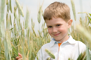 Image showing smiling boy outdoors