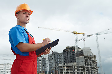 Image showing Builder inspector at construction area