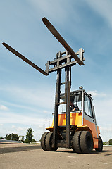 Image showing forklift loader for warehouse works