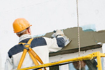 Image showing facade stopping and surfacer works