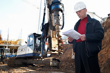 Image showing engineer at construction site