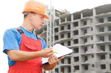 Image showing Builder inspector at construction area