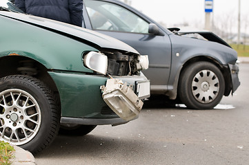 Image showing Car accident crash