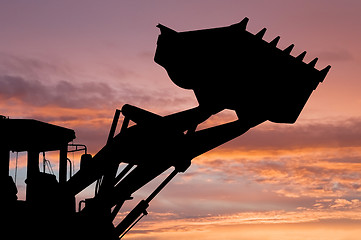 Image showing loader shovel silhouette