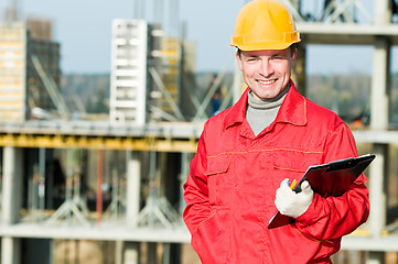 Image showing smiling builder inspector worker