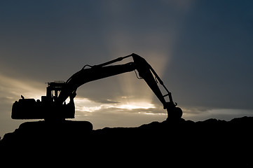 Image showing loader excavator silhouette