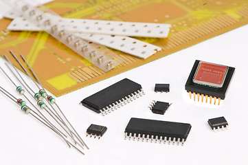 Image showing micro electronics element and board