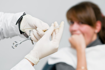 Image showing anaesthesia process at dentistry clinic