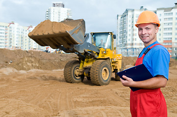 Image showing Builder inspector at construction area