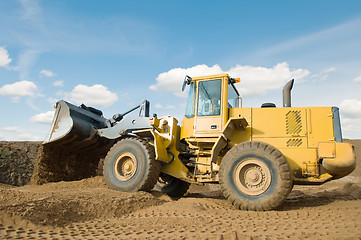 Image showing wheel loader excavation working