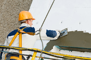 Image showing facade stopping and surfacer works