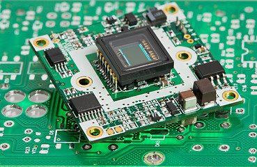 Image showing microchip board with sensor