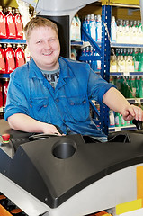 Image showing happy warehouse worker