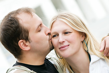 Image showing Young amorous couple in love