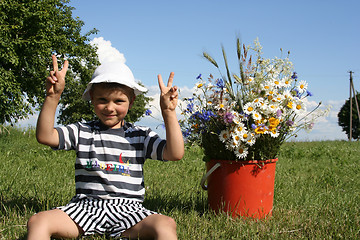 Image showing Kid in Nature