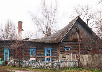 Image showing The destroyed rural house