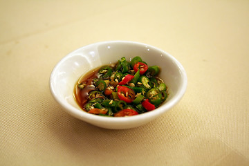 Image showing Chilli in soya sauce