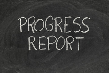 Image showing progress report