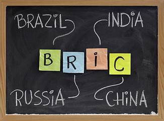 Image showing Brazil, Russia, India and China - BRIC