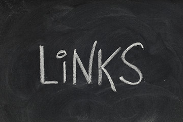 Image showing links headline on blackboard