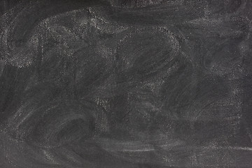 Image showing blank chalkboard with eraser smudges