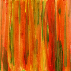 Image showing red, green and yellow watercolor abstract background