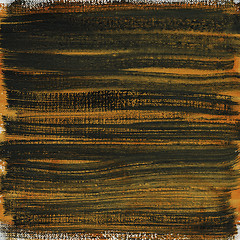 Image showing orange and black watercolor abstract on canvas