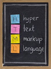 Image showing hyper text markup language - html