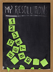 Image showing fading new year resolutions