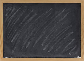 Image showing blank blackboard with chalk smudges