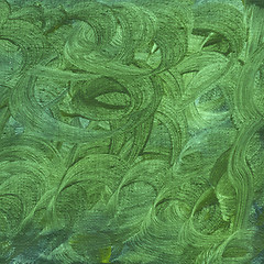 Image showing green watercolor abstract with canvas texture
