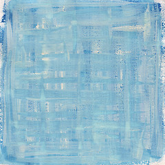 Image showing blue and white watercolor abstract with canvas texture