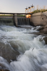 Image showing water cascade from irrigation ditch