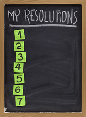 Image showing my resolutions list